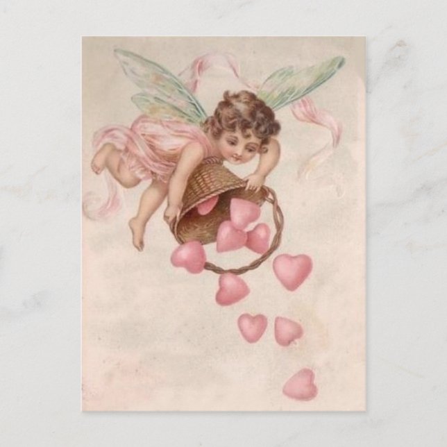 Postal Festiva Enviando corazones a tu manera San Valentín (Anverso)