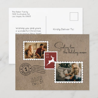 Postal Festiva Enviando dos fotos de amor