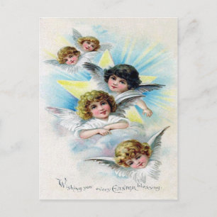 Postal Festiva Ephemera victoriana de Pascua