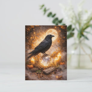 Postal Festiva Equinoccio de Otoño Cuervo Mabon Pagan Wicca 