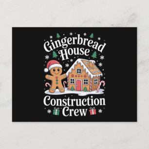 Postal Festiva Equipo de Construcción de Casa de Pan de Jengibre