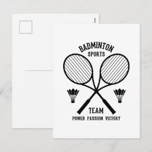 Postal Festiva Equipo de deportes de bádminton