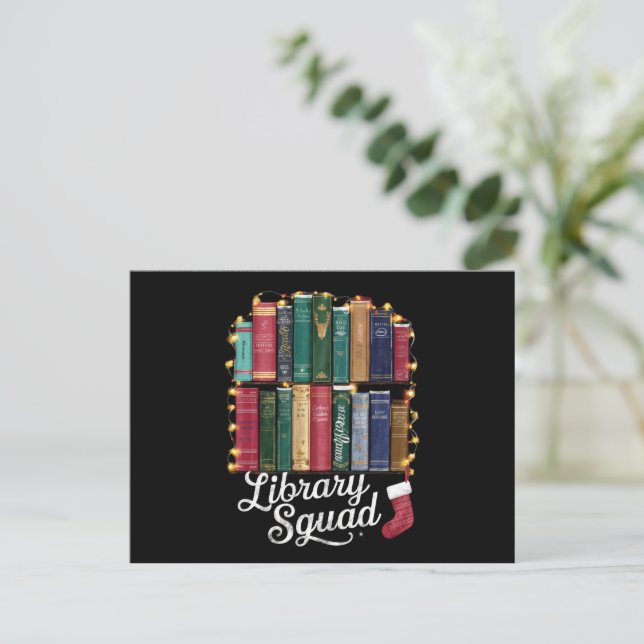 Postal Festiva Equipo de lectura del escuadrón de la biblioteca a (Anverso de pie)