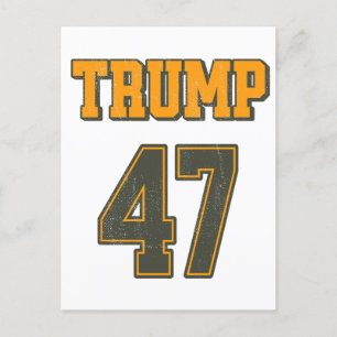Postal Festiva Equipo retro Trump 47 Vintage