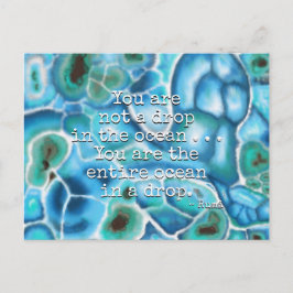 Postal Festiva Eres el Océano - Arte de Cristal Larimar