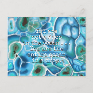 Postal Festiva Eres el Océano - Arte de Cristal Larimar