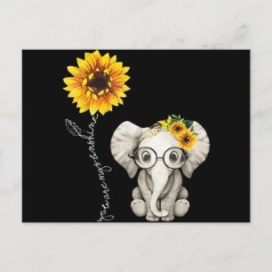 Postal Festiva Eres Mi Elefante Hippie Sunflower Sunshine