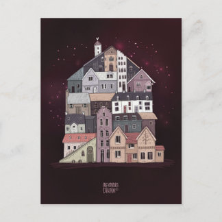 Postal Festiva Eres mi hogar por Alexandra Dikaia Love