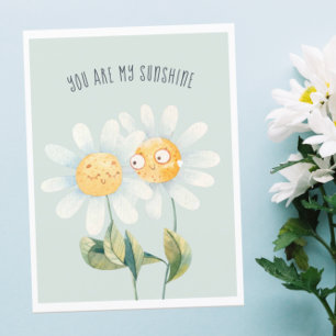 Postal Festiva Eres Mi Sol.   Daisy Floral Kids Valentine