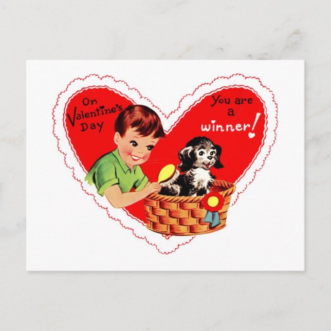 Postal Festiva Eres un ganador Valentine (Anverso)