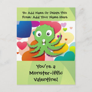 Postal Festiva Eres un Monster-Iffic Valentine