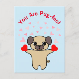 Postal Festiva Eres un Pug adorable perfecto