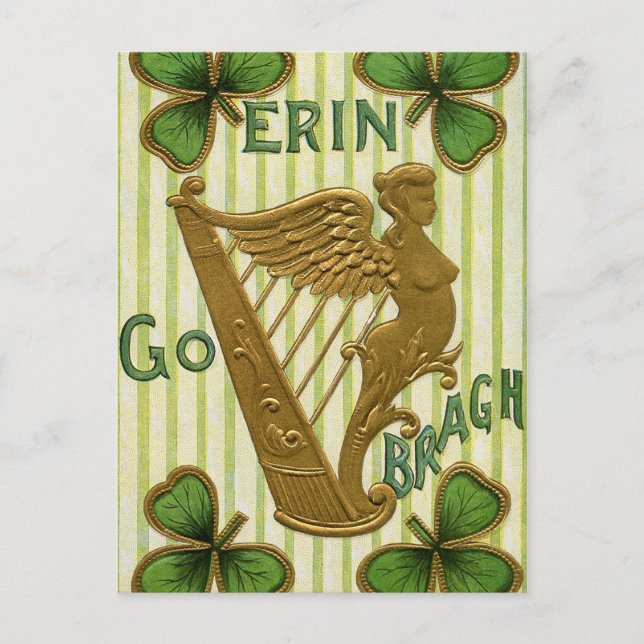 Postal Festiva Erin Go Bragh San Patricio (Anverso)