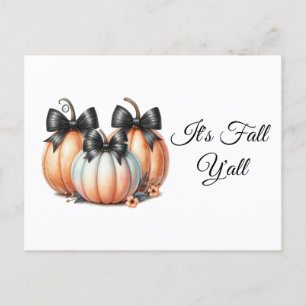 Postal Festiva Es el otoño y el mundo: Calabazas Pastel