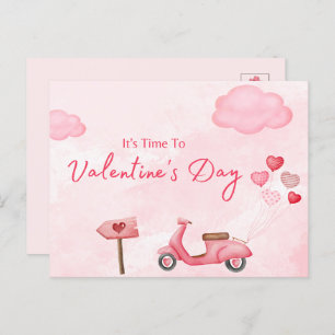 Postal Festiva Es hora de el día de San Valentín