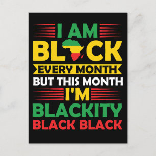 Postal Festiva Es la historia negra para mí melanin bruh sista