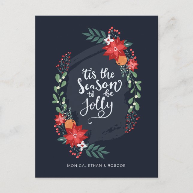 Postal Festiva Es la temporada para estar alegre (Anverso)