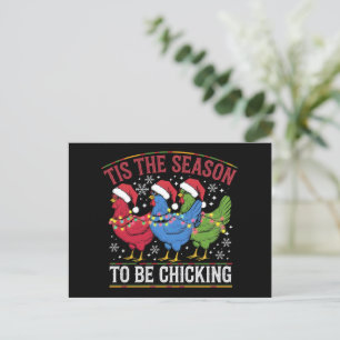 Postal Festiva Es La Temporada Para Ser Pollito Navideño Pollo Oc