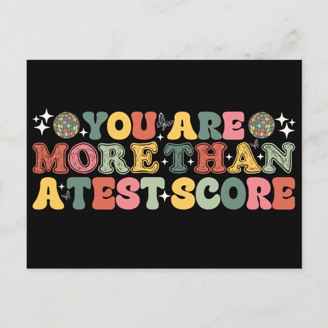 Postal Festiva Es Más Que Una Puntuación De Prueba (Anverso)