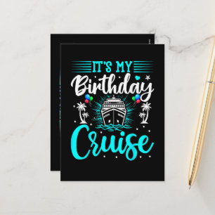 Postal Festiva Es mi crucero de cumpleaños - Cumpleaños de vacaci