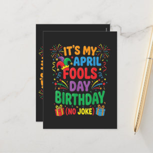 Postal Festiva Es mi cumpleaños del Día de los Inocentes y no es 
