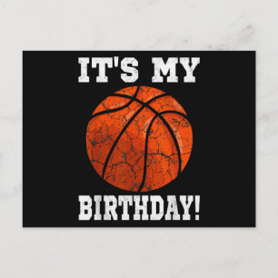Postal Festiva Es mi regalo vintage de Básquetbol de cumpleaños