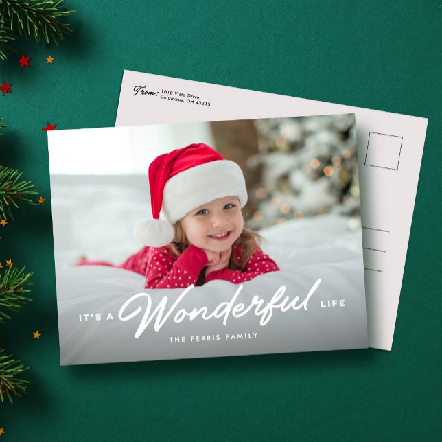 Postal Festiva Es una maravillosa vida simple Navidades una foto (Subido por el creador)