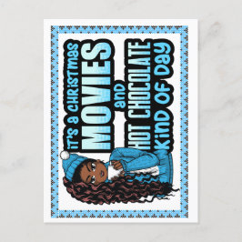 Postal Festiva Es una película de Navidades y chocolate caliente 