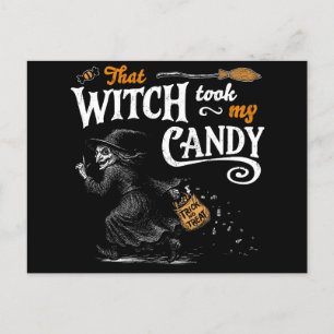 Postal Festiva Esa Bruja Me Llevó A Mi Candy Dark