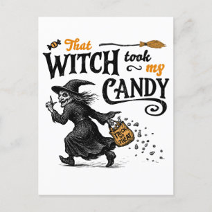Postal Festiva Esa Bruja Me Tomó El Candy