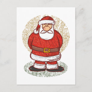 Postal Festiva Esbozo de Santa