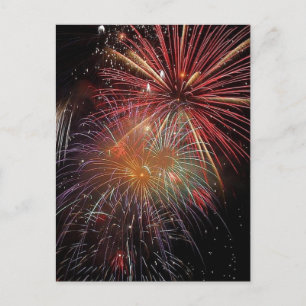 Postal Festiva Escádalas de fuegos artificiales de Año Nuevo