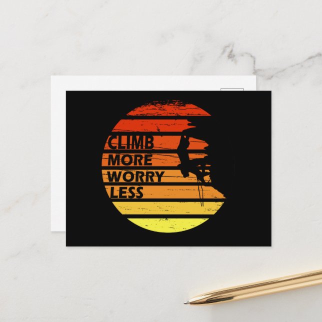 Postal Festiva Escalada motivacional diciendo (Anverso/Reverso In Situ)