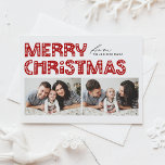 Postal Festiva Escandinavia Rojo Dos Navidades de fotografía<br><div class="desc">Envíe vítores de vacaciones con nuestra tarjeta postal de dos Navidades de personalizable, que presenta una tipografía encantadora al estilo escandinavo. Esta tarjeta postal de Navidades de collage combina maravillosamente la estética moderna con el espíritu festivo, permitiéndote mostrar dos de tus fotos favoritas. La tipografía moderna se complementa con un...</div>