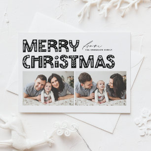 Postal Festiva Escandinavo negro dos Navidades de fotografía