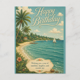 Postal Festiva Escape de cumpleaños al sol de la costa