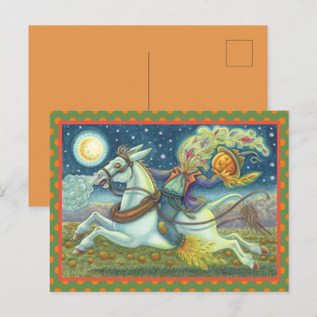 POSTAL FESTIVA ESCARECIMIENTO DE HORSEMANA SIN CABEZA (Anverso / Reverso)