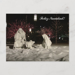 Postal Festiva Escena de la natividad