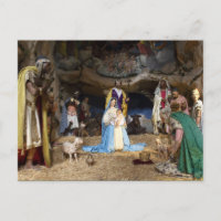 Escena de la Natividad de Navidades Antiguos