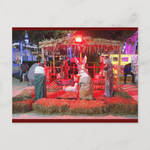 Postal Festiva Escena de natividad en Tulum (comprobación telefón