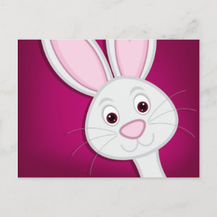 Postal Festiva Escondido conejo de Pascua