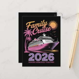 Postal Festiva Escuadrón de crucero familiar viaje coincidente va