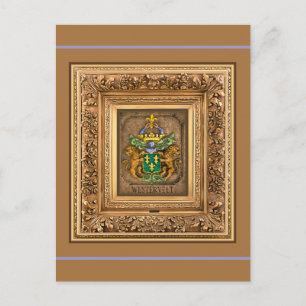 Postal Festiva Escudo de armas de la familia Van Westervelt