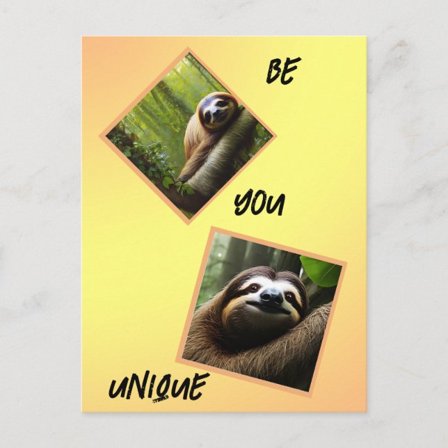 Postal Festiva Eslogan "Sé Único", (Anverso)