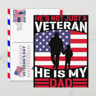 Postal Festiva Eso dice que no es solo un veterano, es mi papá.