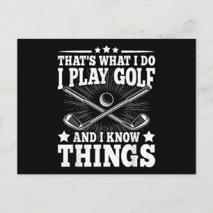 Postal Festiva Eso es lo que hago, juego golf y sé cosas divertid