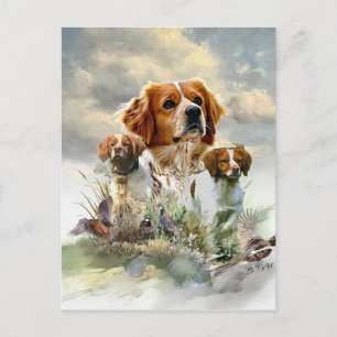 Postal Festiva Españoles de Bretaña , Bretaña francesa , Perro de