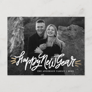 Postal Festiva Espectacular guión de Año Nuevo Feliz