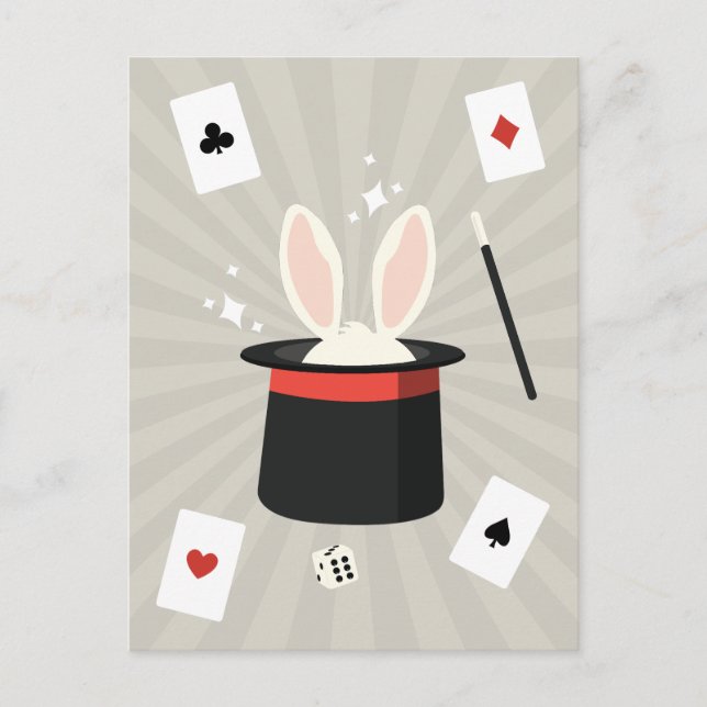 Postal Festiva Espectáculo mágico niños mago (Anverso)