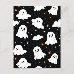 Postal Festiva Espeluznante estela de estela nublada de Halloween